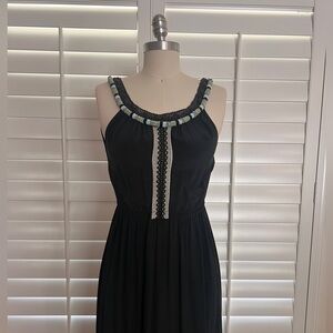 Calypso St Barth size XXS beaded black maxi dress.